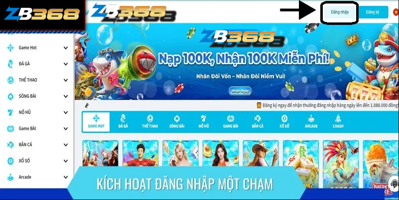 Thành viên dễ dàng kích hoạt lệnh đăng nhập trên thiết bị cá nhân